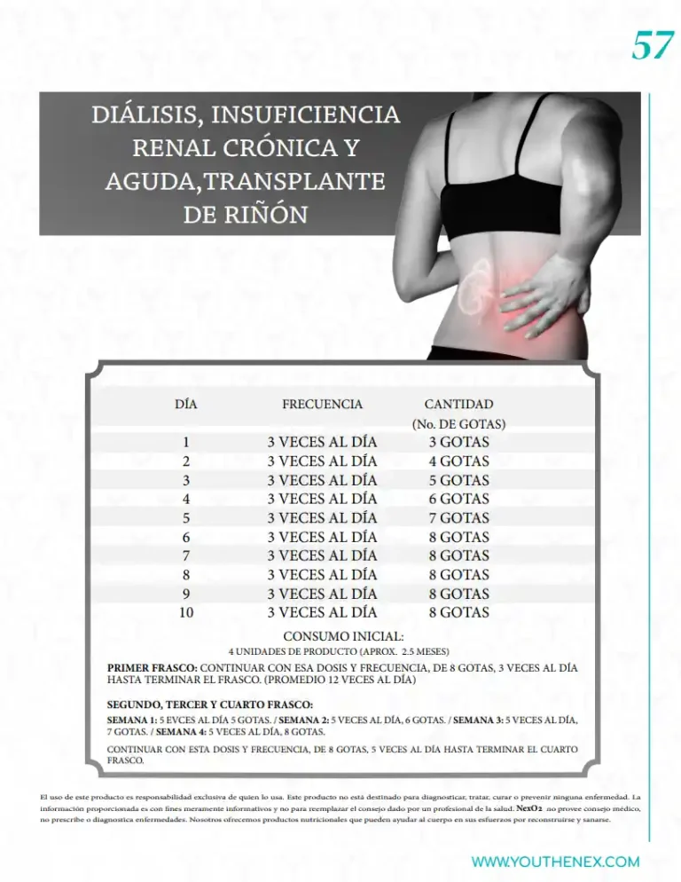 Programa de oxigenación con Nexo2 para diálisis, insuficiencia renal y trasplante de riñón